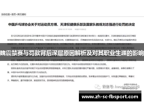 魏震禁赛与罚款背后深层原因解析及对其职业生涯的影响 魏震禁赛与罚款背后深层原因解析及对其职业生涯的影响